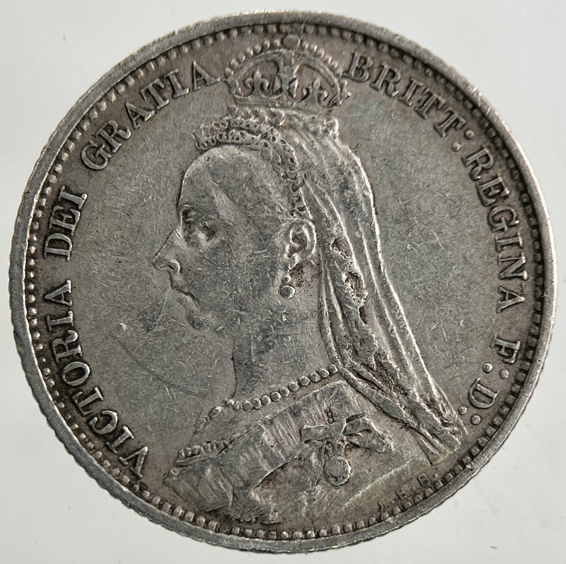 1887 Victoria Sixpence Silver Coin | Very High Grade