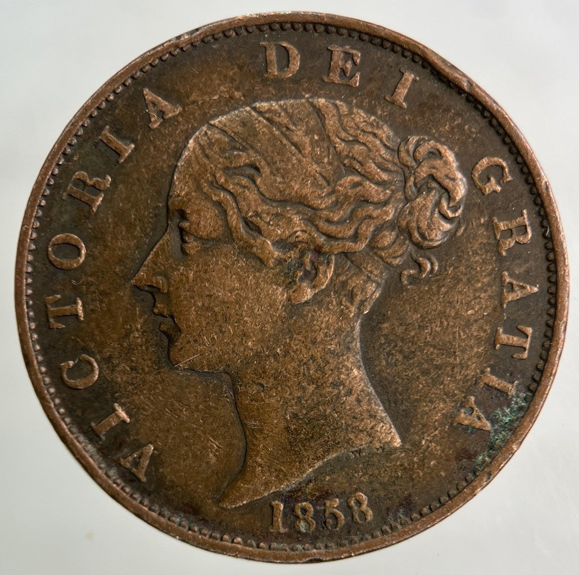 1858 Victoria Half - Penny Coin | Fine Collectable Grade
