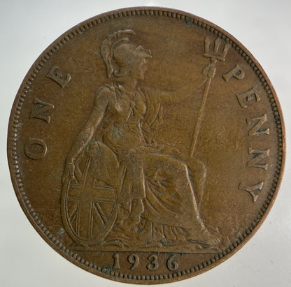 1936 George V One Penny Coin | Fine Collectable Grade