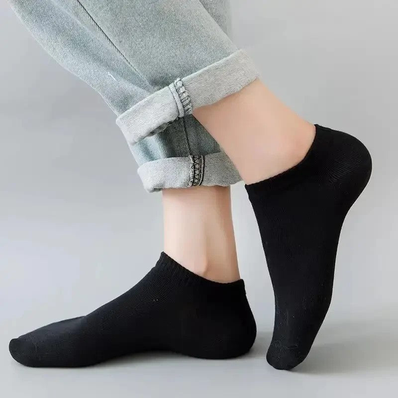 1 Pair Mens Trainer Liner Black Ankle Socks Invisible Cotton Low Cut Sports Sock
