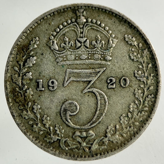 1920 George V Threepence Silver Coin | Fine Collectable Grade