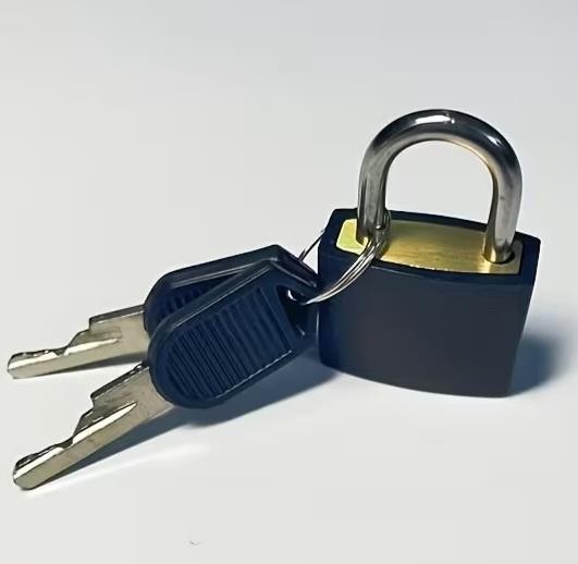 x2 Navy Dark Blue Small Metal Security Lock Luggage Case Padlock Backpack Lock