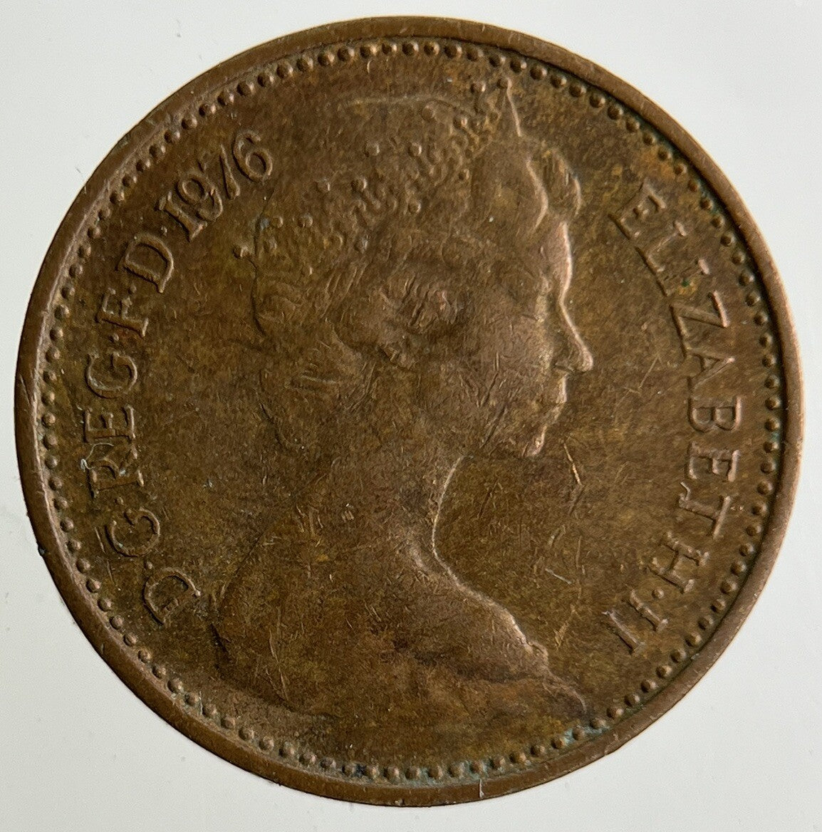 1976 Elizabeth II 2nd Half New Penny Coin | Fine Collectable Grade