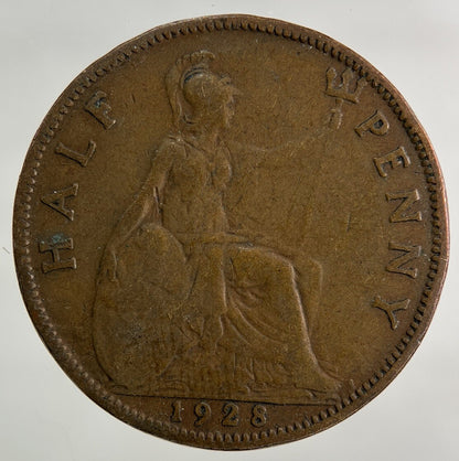 1928 George V Half - Penny Coin | Collectable Grade
