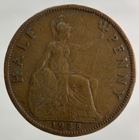 1928 George V Half - Penny Coin | Collectable Grade