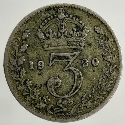1920 George V Threepence Silver Coin | Fine Collectable Grade