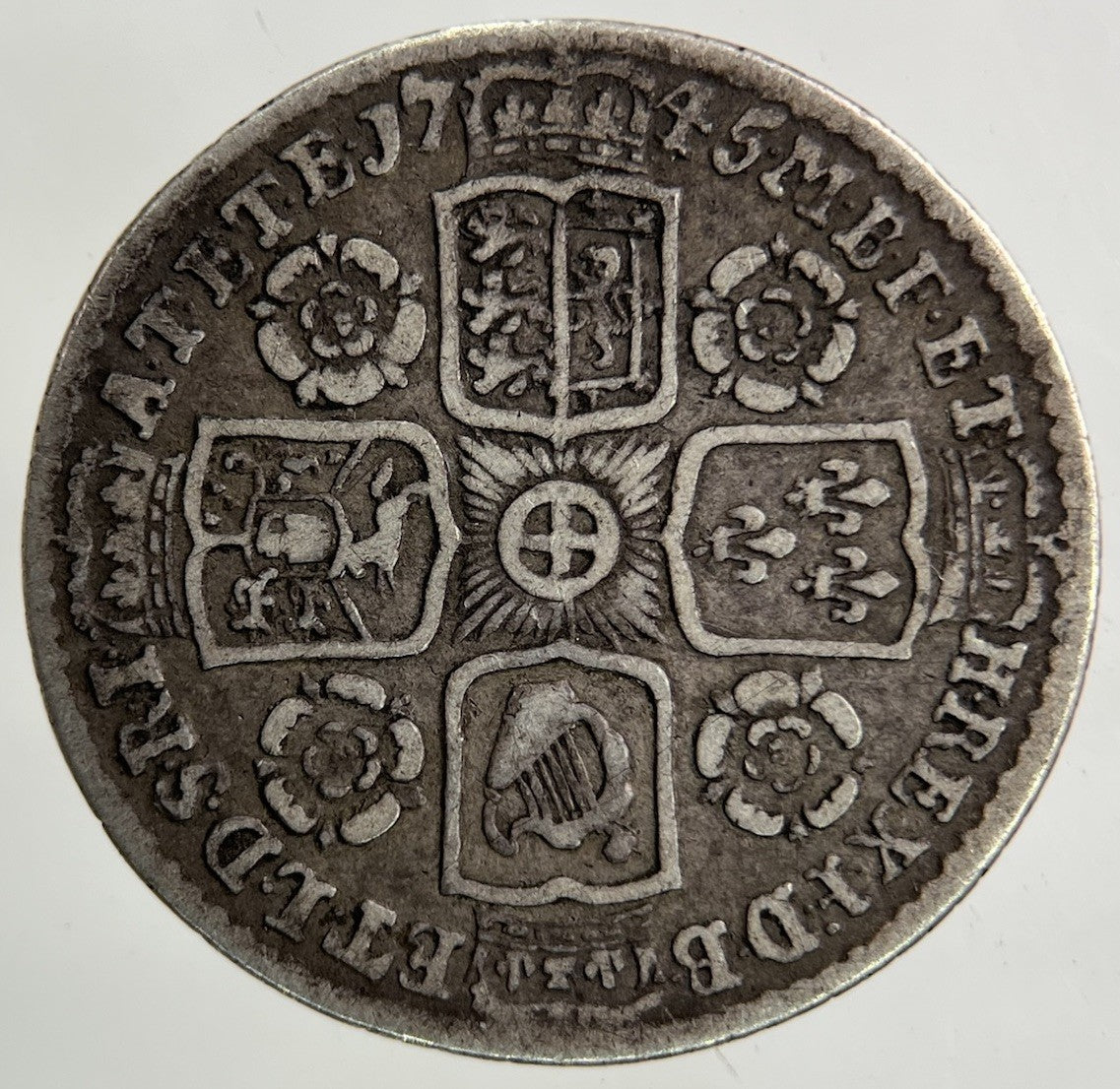 1745 George II 2nd Roses Sixpence Silver Coin | Fine Collectable Grade
