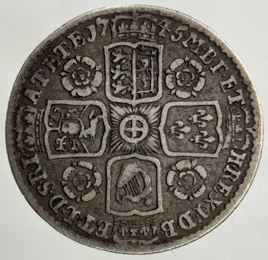 1745 George II 2nd Roses Sixpence Silver Coin | Fine Collectable Grade