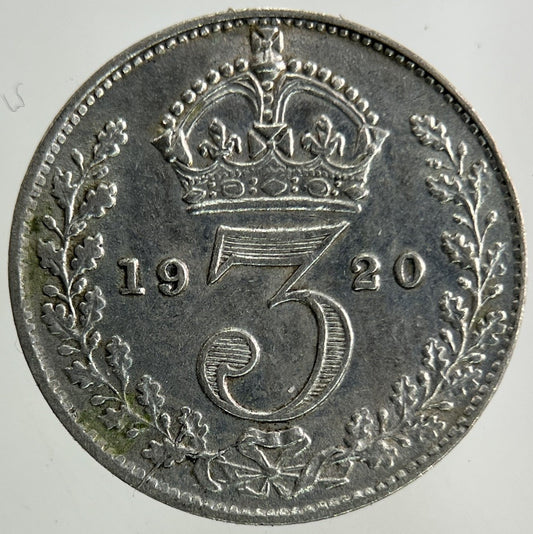 1920 George V Threepence Silver Coin | Very High Grade