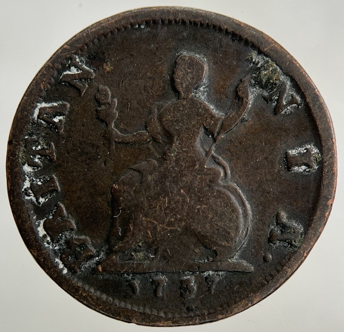 1737 George II 2nd Farthing Coin | Collectable Grade