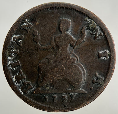 1737 George II 2nd Farthing Coin | Collectable Grade
