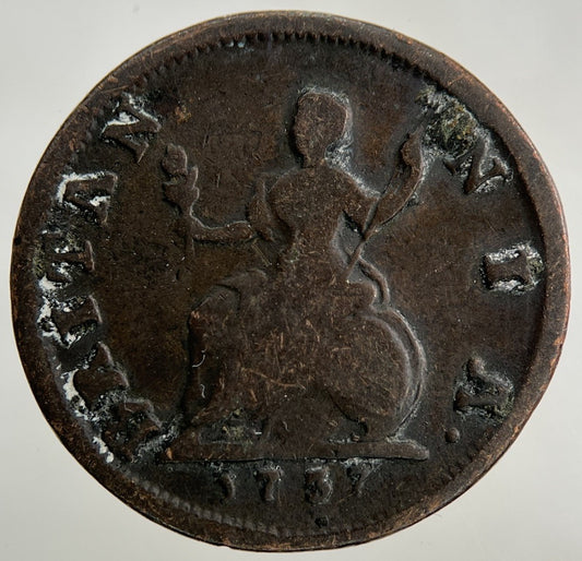 1737 George II 2nd Farthing Coin | Collectable Grade