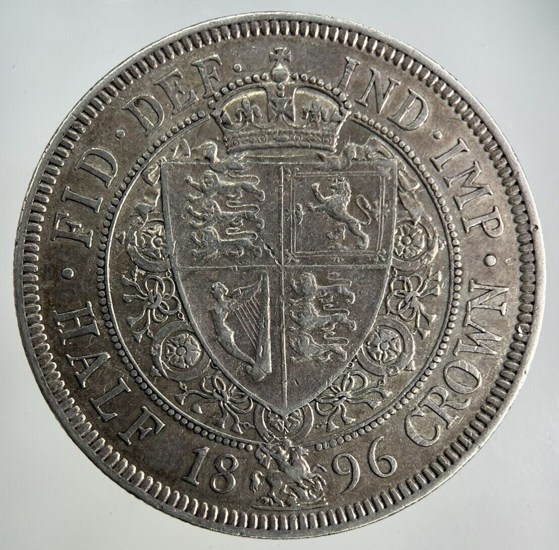 1896 Victoria Half - Crown Silver Coin | Very High Grade