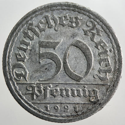 1921 Germany 50 Pfennig Coin | Collectable Grade | a7508