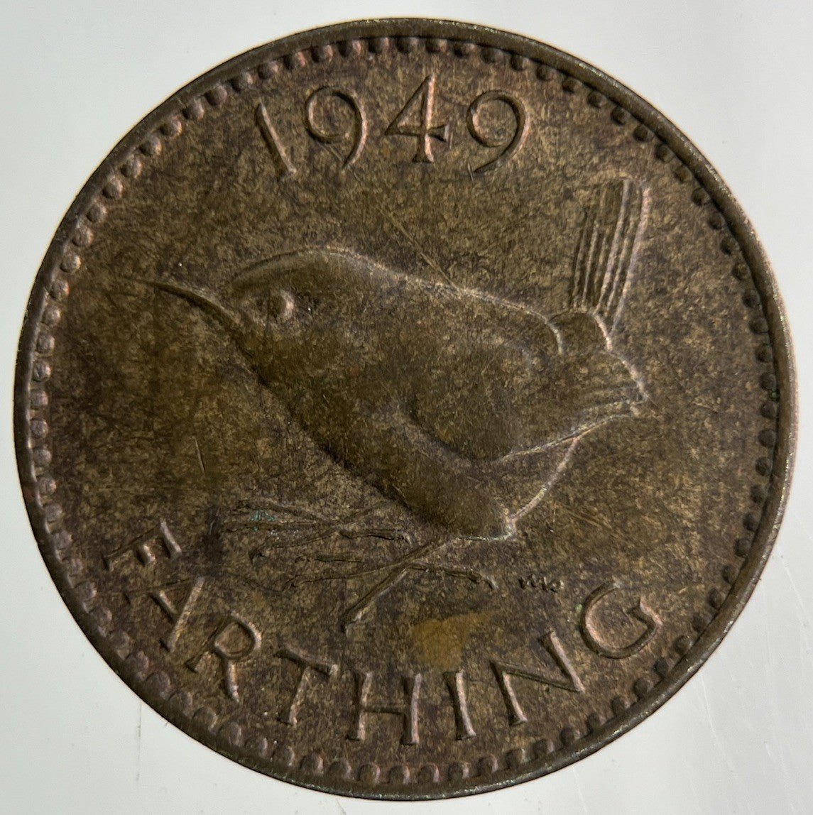 1949 George VI Wren Farthing Coin | Fine Collectable Grade