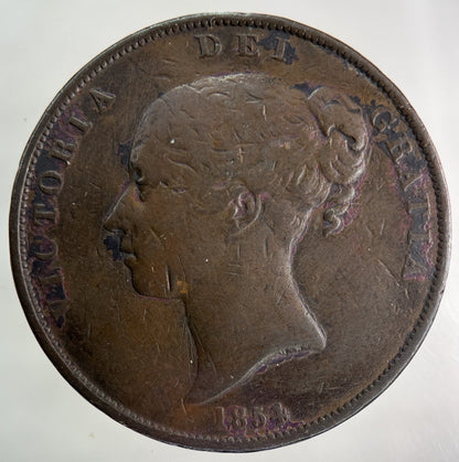 1854 Victoria One Penny Coin | Collectable Grade