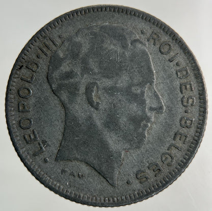 1941 Belgium 5 Francs Coin | Fine Collectable Grade