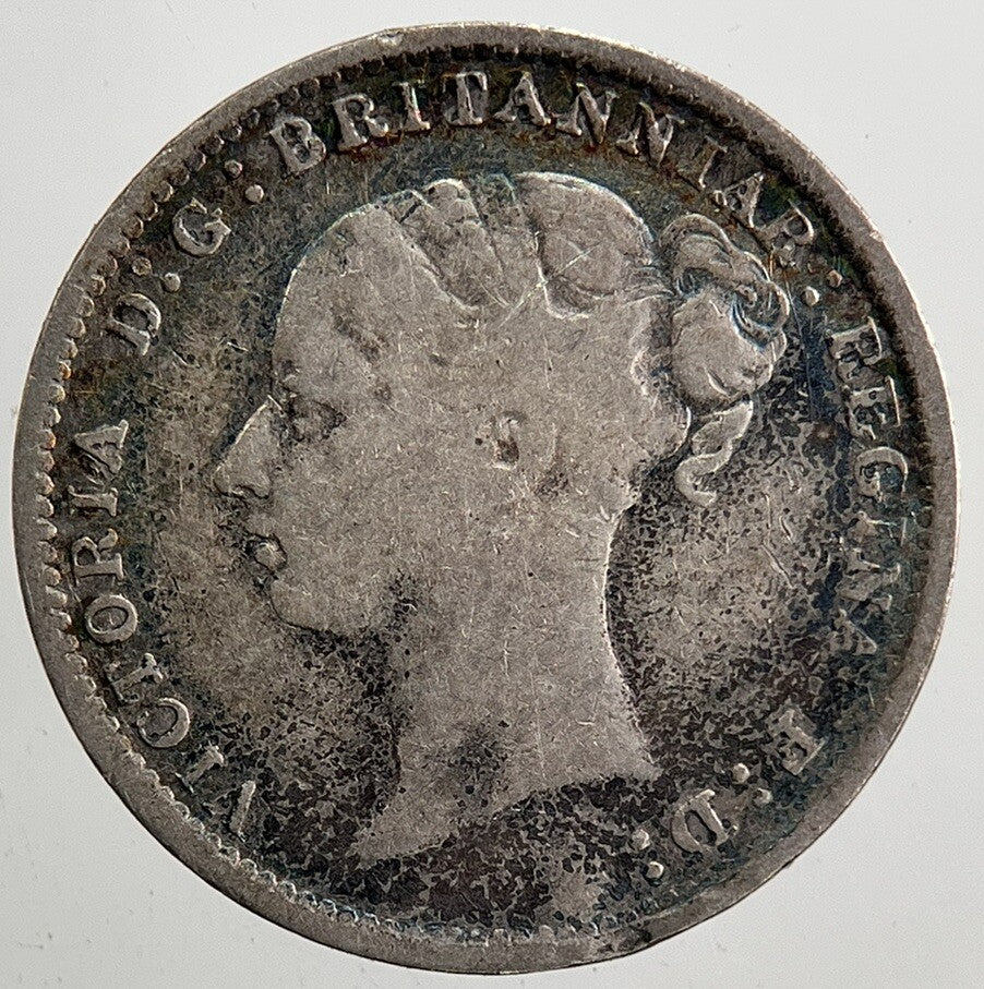 1886 Victoria Threepence Silver Coin | Fine Collectable Grade | a5427