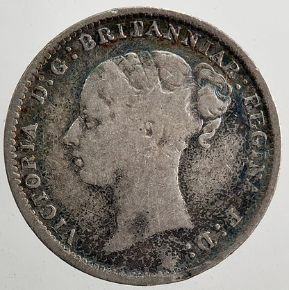 1886 Victoria Threepence Silver Coin | Fine Collectable Grade | a5427