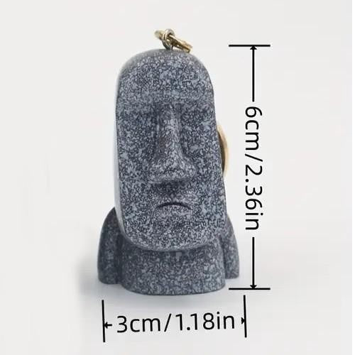 Easter Island Moai Stone Head Shaped Keyring Premium Keychain Gift UK