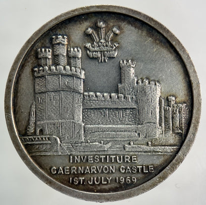 1969 Charles III 3rd Caernarfon Castle Medal Token Coin | Fine Collectable Grade
