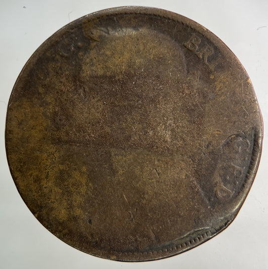 1886 Victoria One Penny Coin | Worn Grade