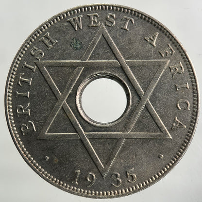 1935 West Africa Half - Penny Coin | Very Fine Grade