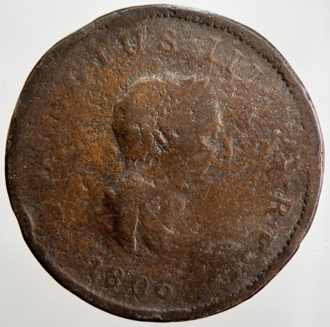 1806 George 3rd III Half - Penny British Coin | Worn Grade
