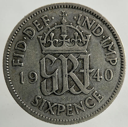 1940 George VI Sixpence Silver Coin | Collectable Grade