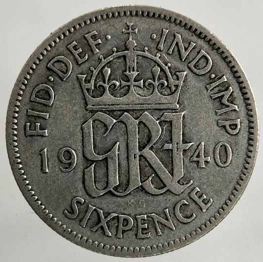 1940 George VI Sixpence Silver Coin | Collectable Grade
