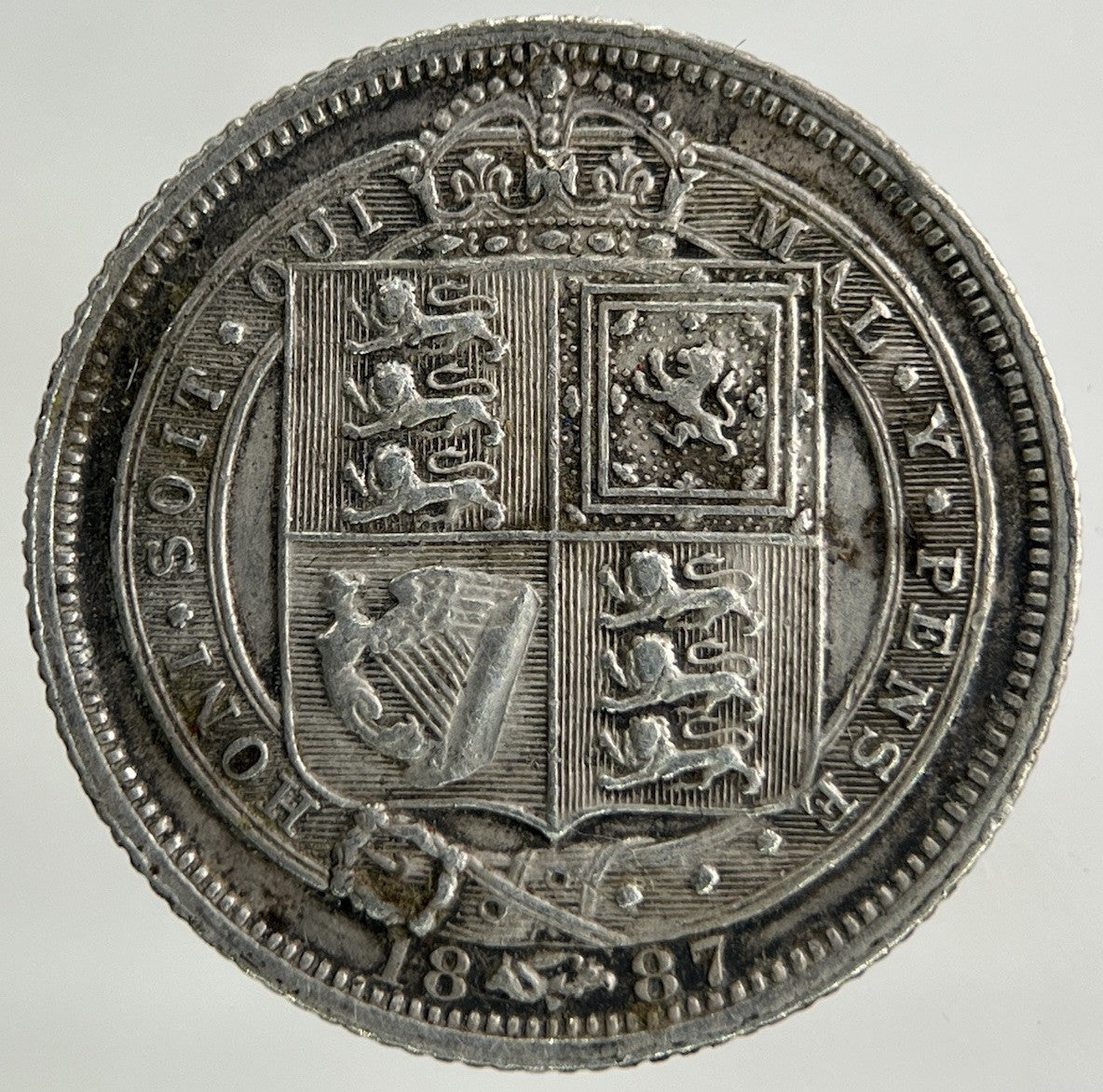 1887 Victoria Sixpence Silver Coin | Very High Grade