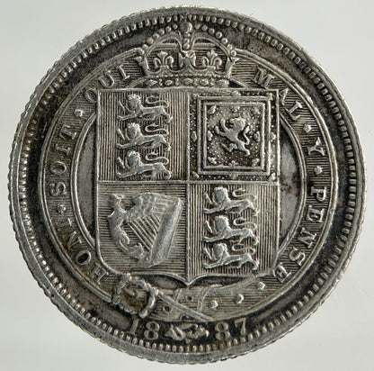 1887 Victoria Sixpence Silver Coin | Very High Grade