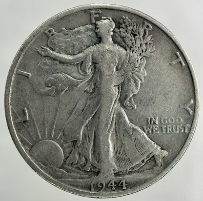 1944 - S US USA Half Dollar Silver Coin | Fine Collectable Grade