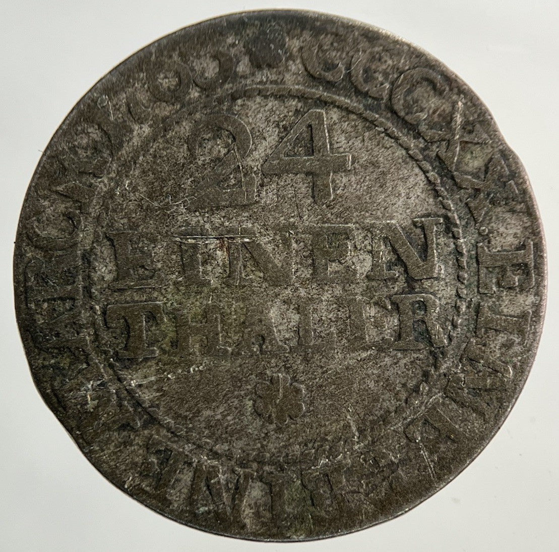 1763 Germany German States Saxony 1/24 Thaler Silver Coin | Collectable Grade