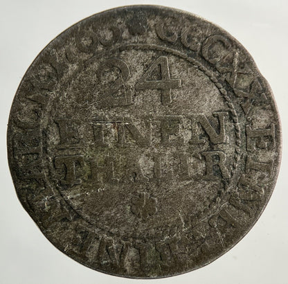 1763 Germany German States Saxony 1/24 Thaler Silver Coin | Collectable Grade