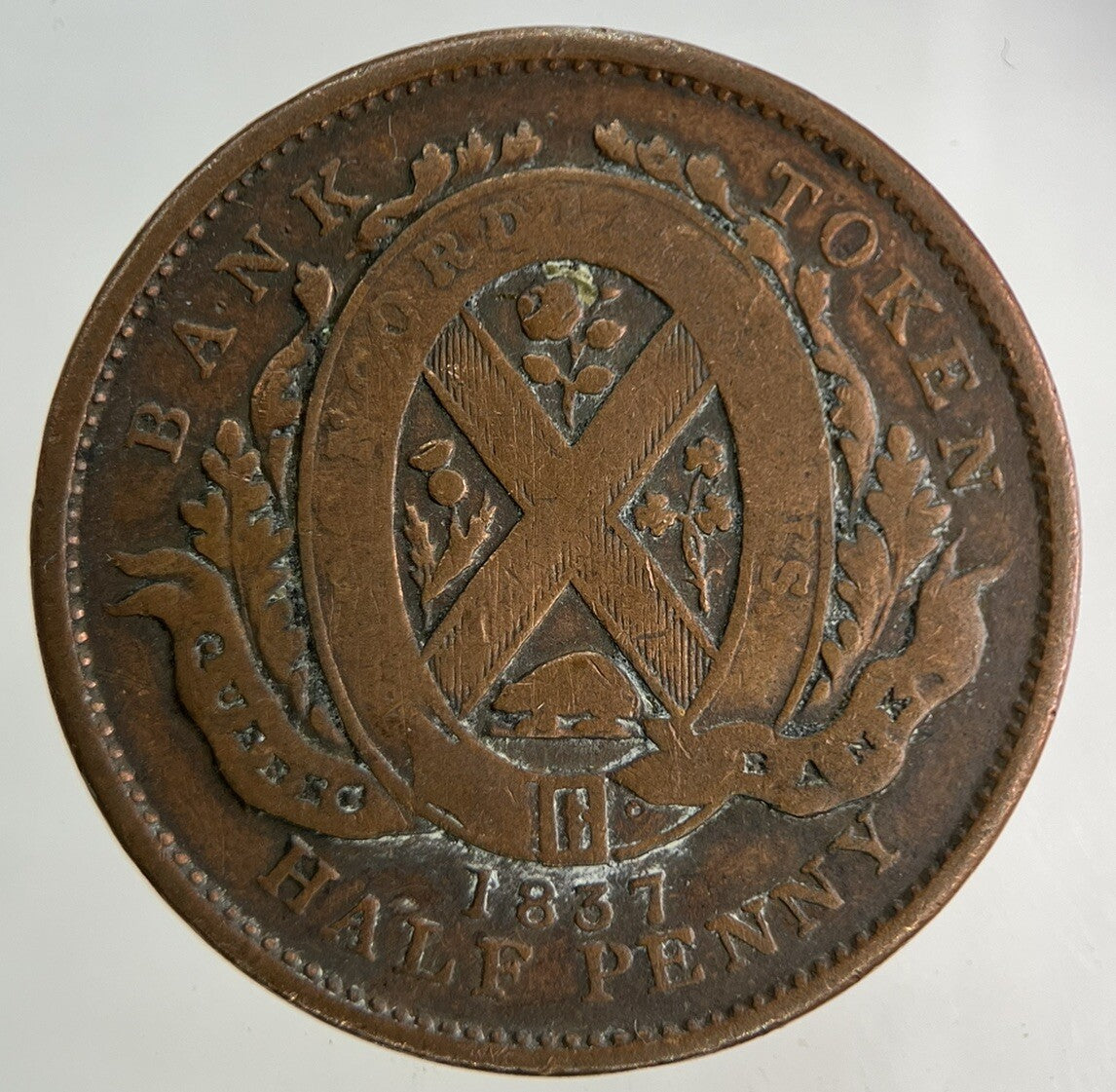 1837 Canada Half - Penny Bank Token Coin | Collectable Grade