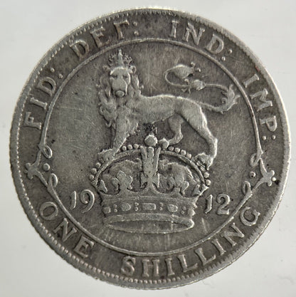 1912 George V Shilling Silver Coin | Fine Collectable Grade