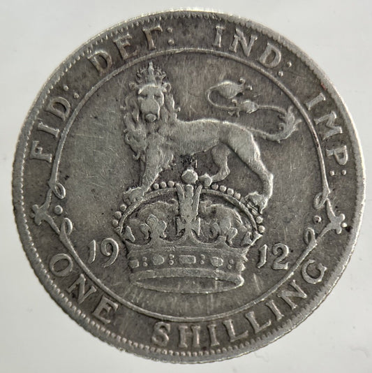 1912 George V Shilling Silver Coin | Fine Collectable Grade
