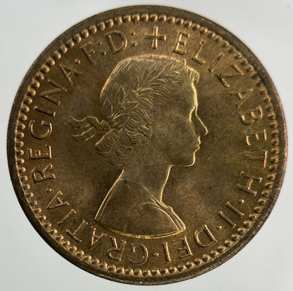1954 Elizabeth II 2nd Wren Farthing Coin | Very Fine Grade