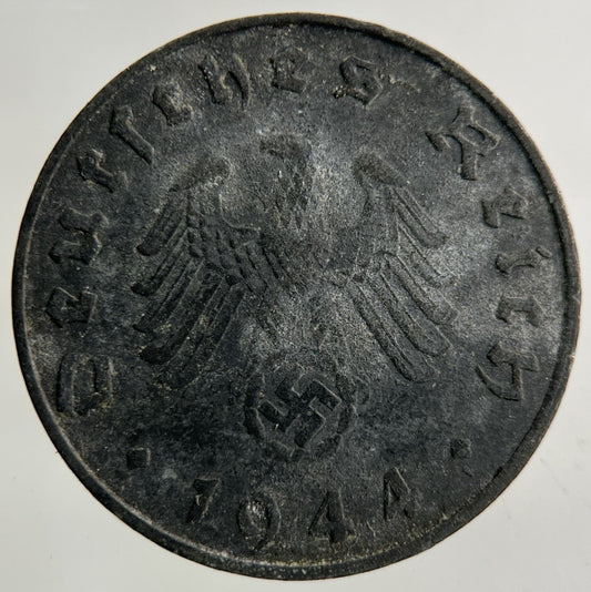1944 Germany German Nazi 10 Pfennig Coin | Collectable Grade