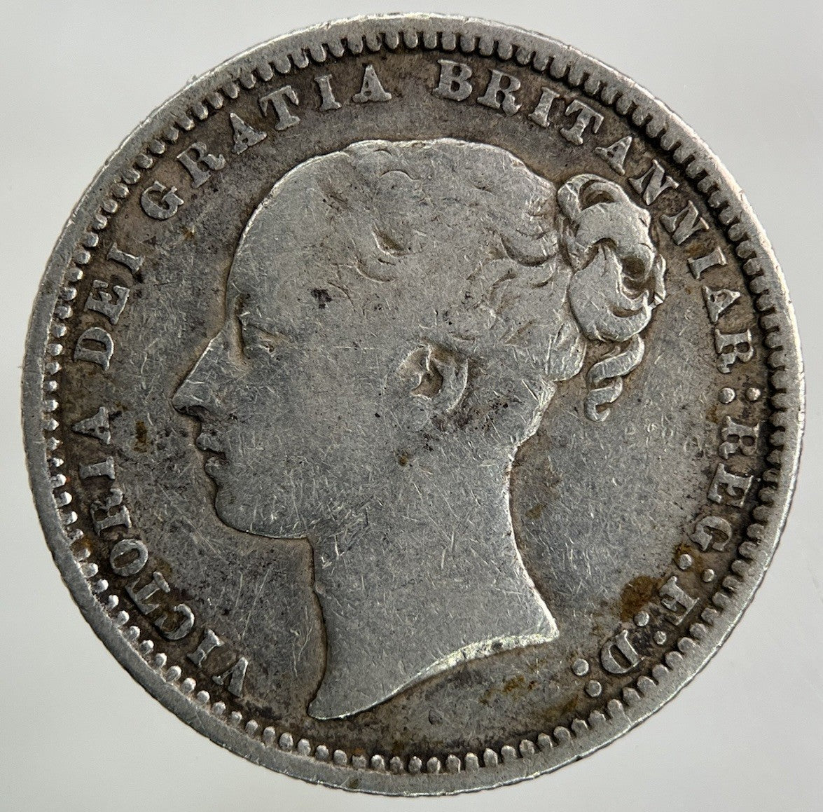 1877 Victoria Shilling Silver Coin | Fine Collectable Grade