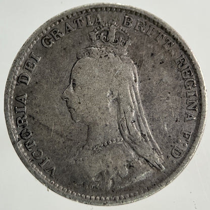 1887 Victoria Threepence Silver Coin | Fine Collectable Grade