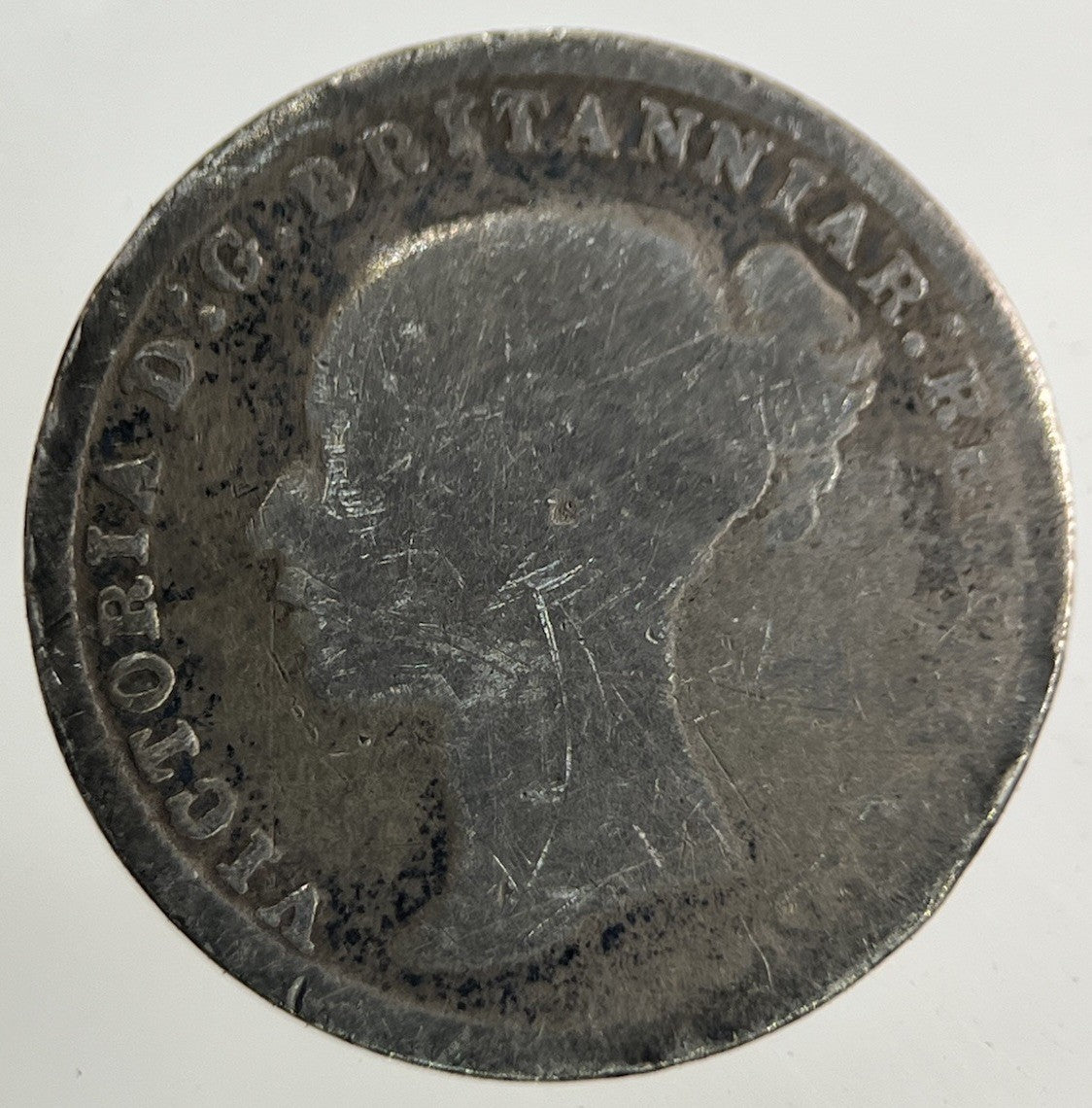 1875 Victoria Threepence Silver Coin | Worn Grade