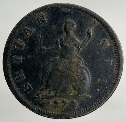 1774 George III 3rd Farthing Coin | Fine Collectable Grade