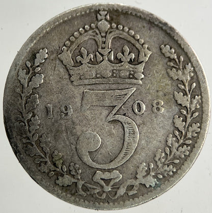 1908 Edward VII Threepence Silver Coin | Collectable Grade