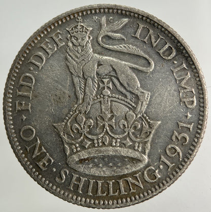 1931 George V Shilling Silver Coin | Fine Collectable Grade