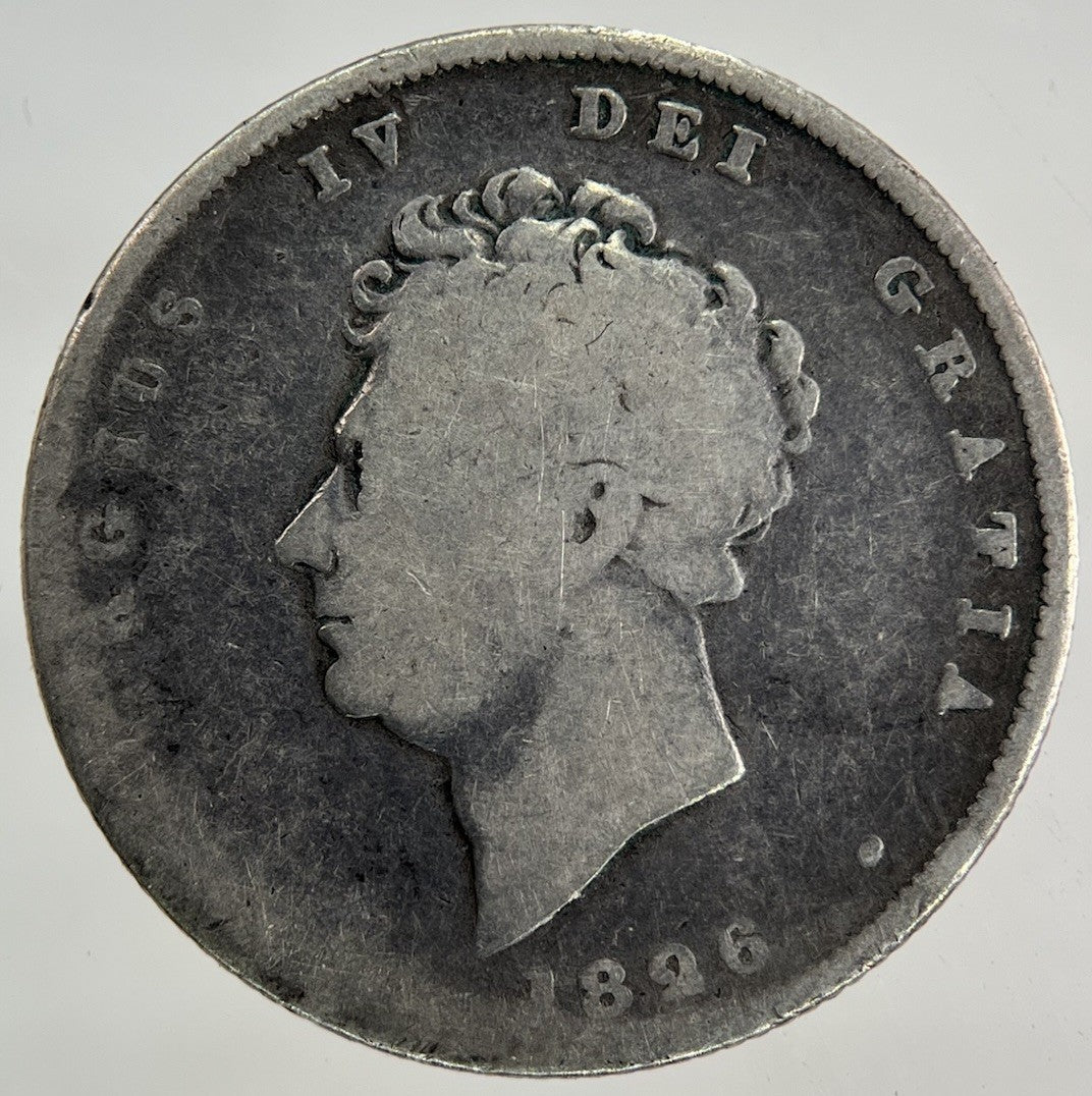1826 George IV Shilling Silver Coin | Fair Grade