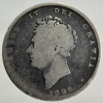 1826 George IV Shilling Silver Coin | Fair Grade