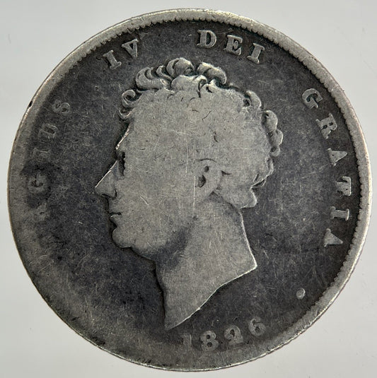 1826 George IV Shilling Silver Coin | Fair Grade