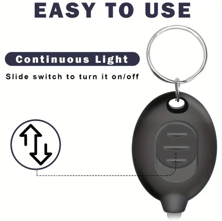 Mini Blue LED Torch Flash - Light Lightweight Keyring Premium Keychain Gift UK